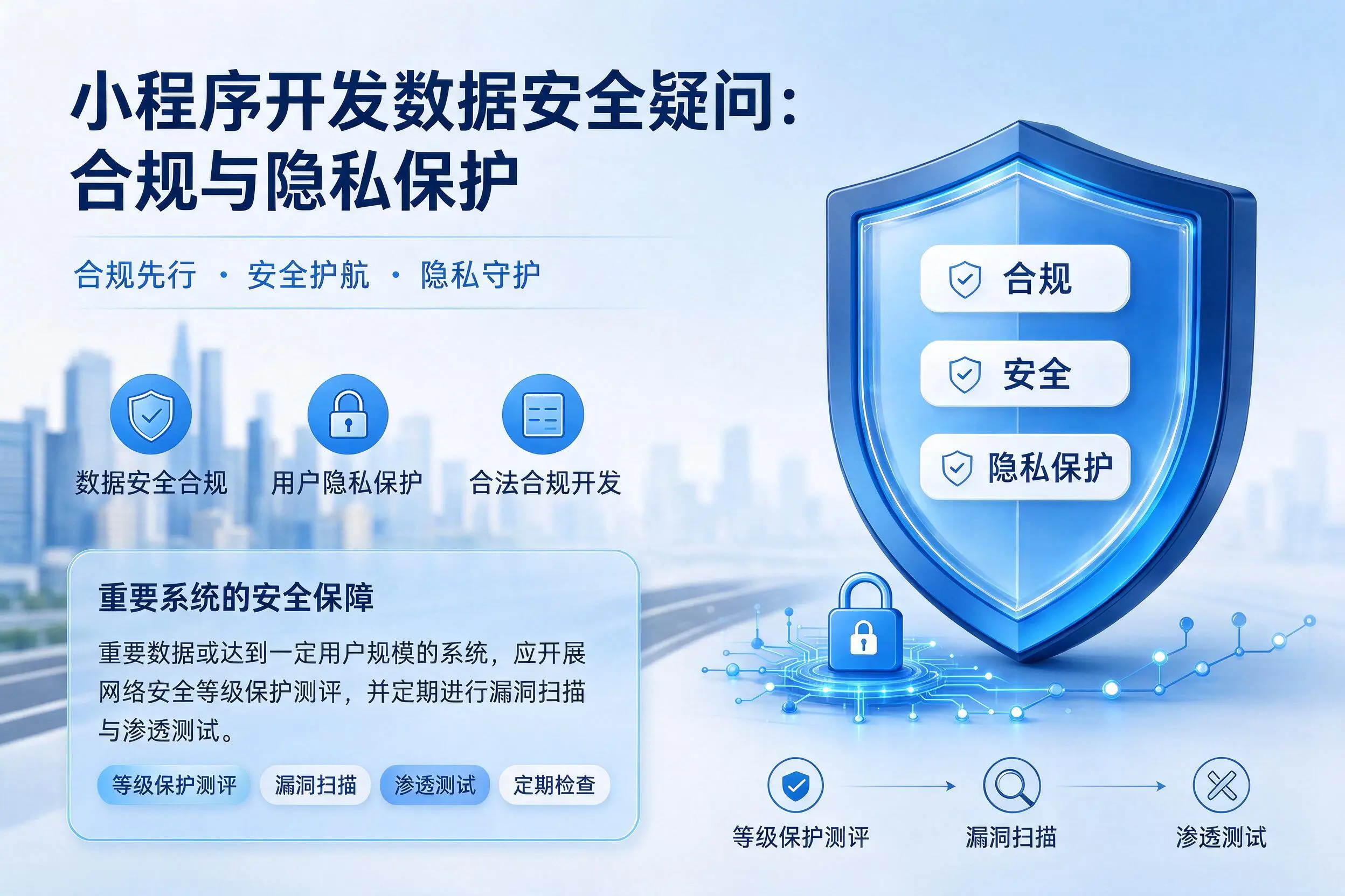 舟山小程序开发数据安全疑问:合规与隐私保护