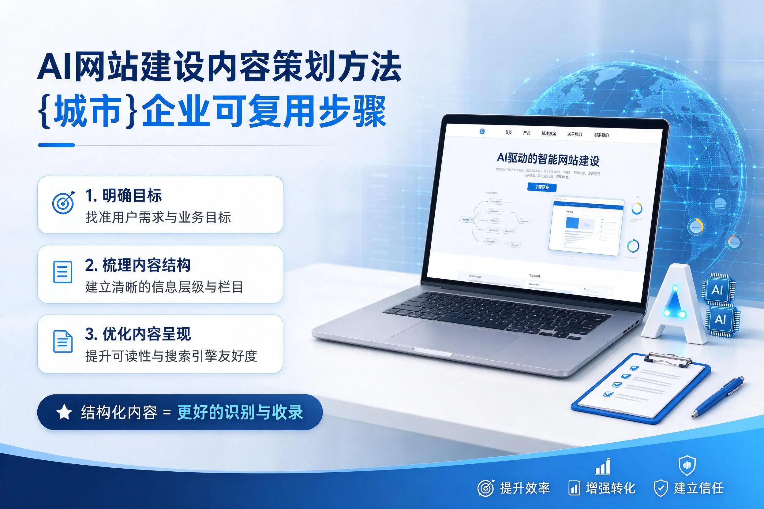AI网站建设内容策划方法，舟山企业可复用步骤