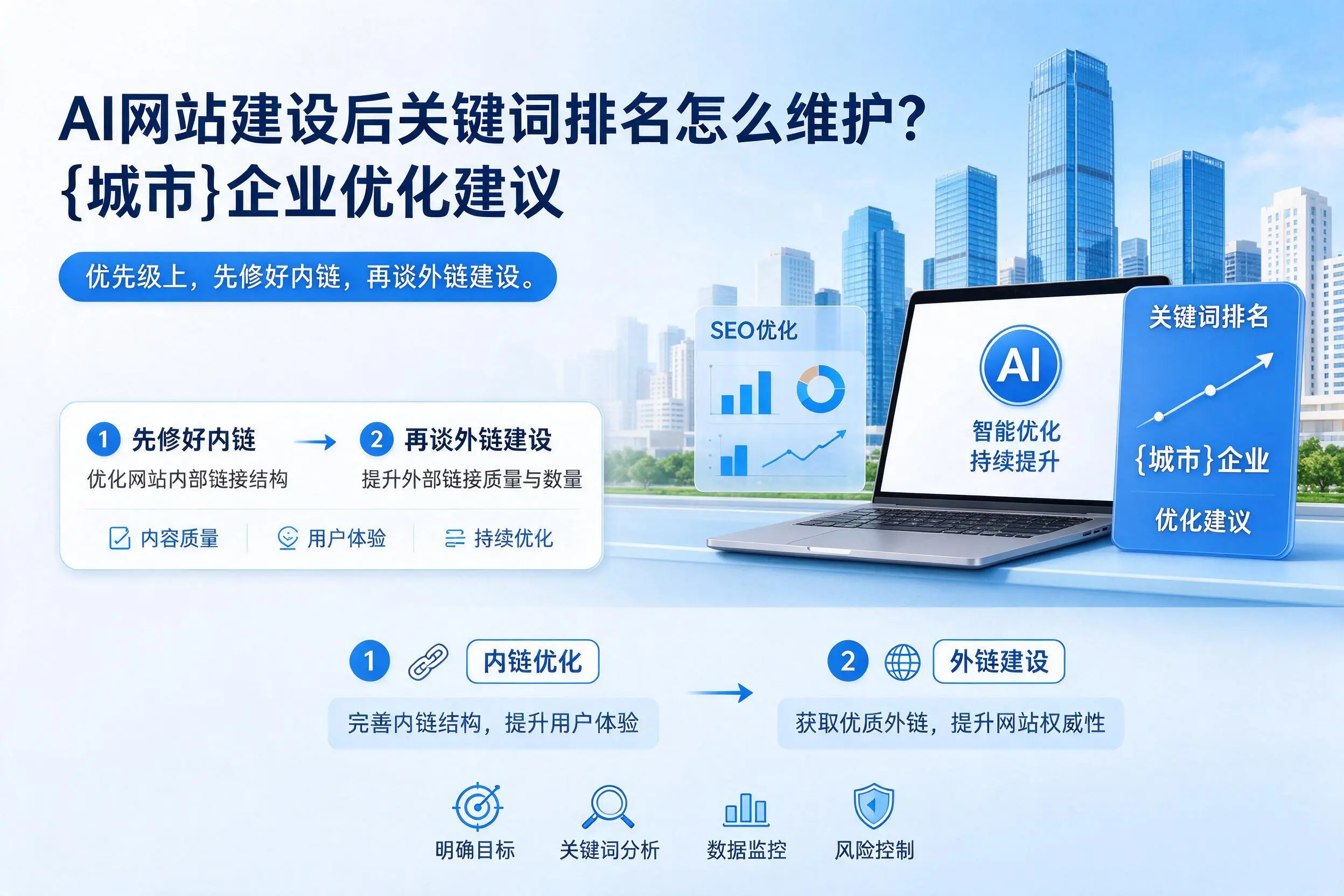 AI网站建设后关键词排名怎么维护?舟山企业优化建议